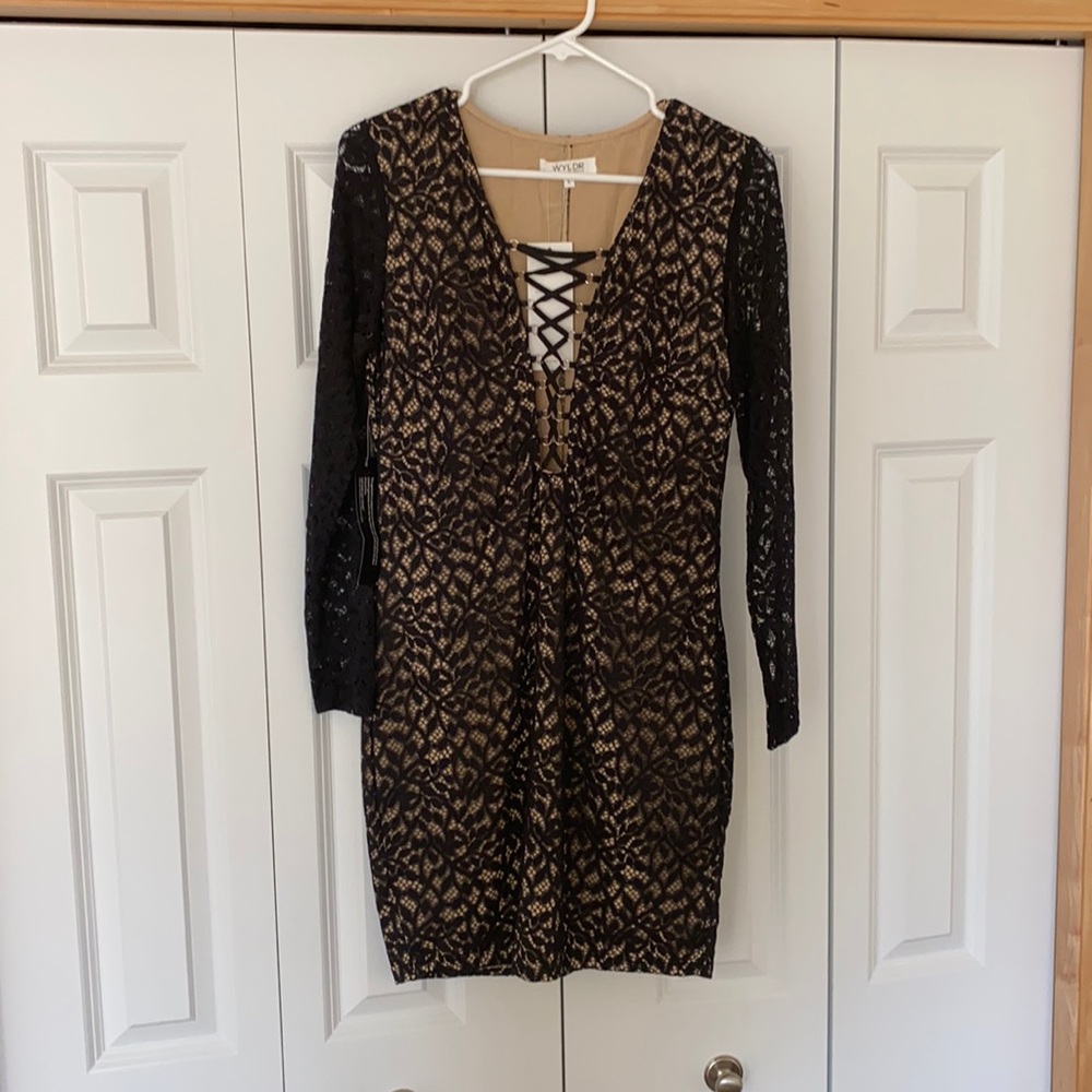 Black lace dress